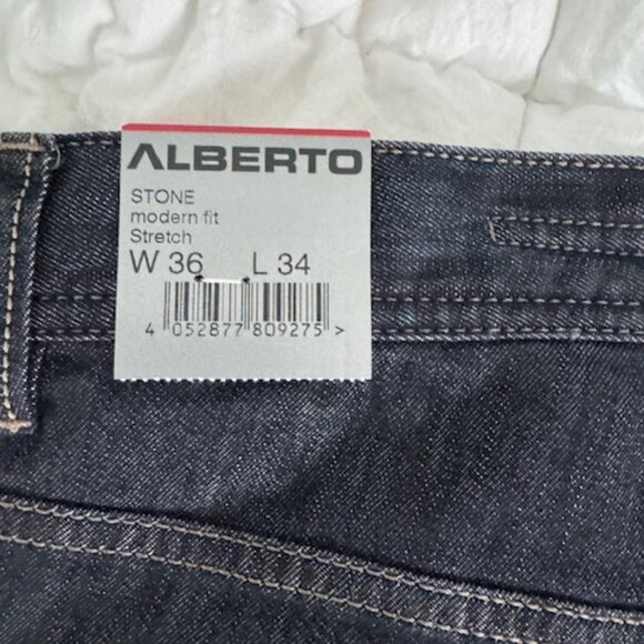 Alberto STONE JERSEY DENIM DARK INDIGO Jeans - Picture 4 of 7